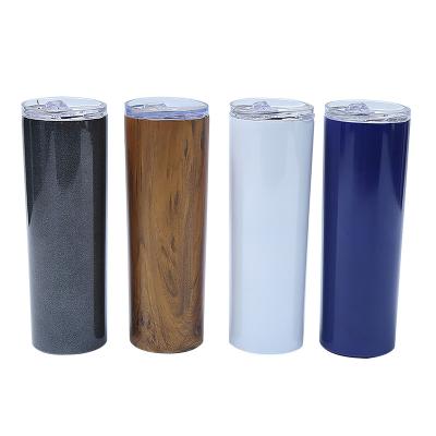 China PORTABLE Skinny Straight 20oz Stainless Steel Tumbler Mugs With Straw Sublimation Vacuum Monogram for sale