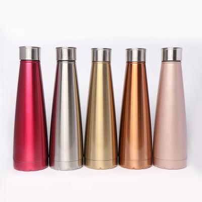 China PORTABLE Custom Logo Cola Shaped Vacuum Insulated Flask Stainless Steel Bicycle Leakproof Water Bottle and Cold Water Bottle for sale