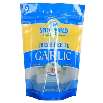 China Cool Barrier Garlic Bag Holder Up Pouch With Valve Dean Bottom Food Grade Packing China Degassing Digital Printing Supply for sale