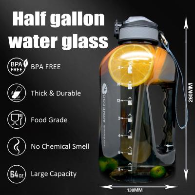 China ARMEEGO Viable Amazon 1 Gallon BPA Free Plastic Beverage Water Bottle Jug Large Squash For Travel Sports Fitness GYM Water Bottle for sale