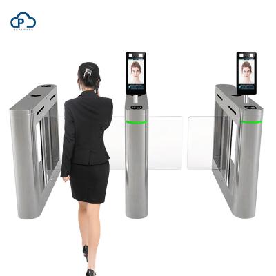 China Nice Design Rfid Access Control System Speed Swing Turnstile For Entrance With Face Recognition Device for sale