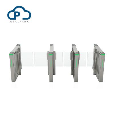 China Attendance System Turnstile With Bicycle Passage Swing Turnstile Gate Steel Swing Arm Sliding Barrier Turnstile for sale