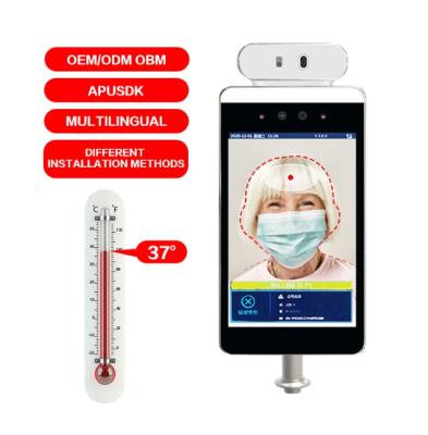 China High Quality IPS LCD Display Face Recognition Device Attendance System With Temperature Measurement Binocular Camera for sale