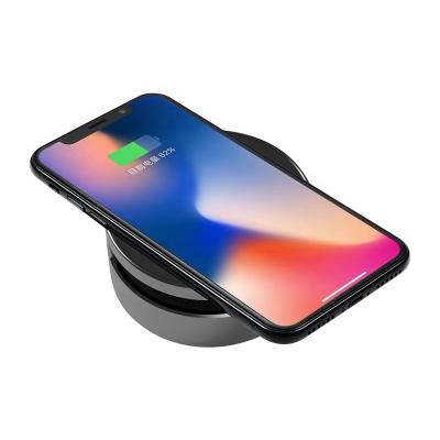 China AirPlay Mini Portable Safe Fast Bottom Wireless Charger with Speaker and Night Light Function for sale