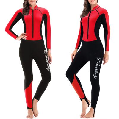 China Antibacterial Custom Women Diving Suits Long Sleeve One Piece Surfing Swimming Wetsuit for sale