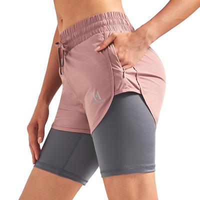 China Tik Antibacterial Leading 2 In 1 Quick Dry Women's One Piece Short Drawstring Leggings With Back Tunnel Hole for sale