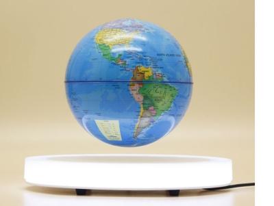 China colorful led magnetic floating rotating globe ,levitation 6inch globe lamp gift toys for sale