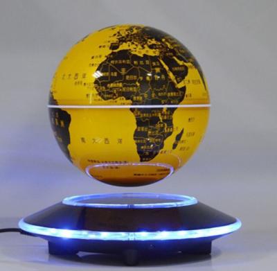 China led light UFO floating levitation globe, magnetic levitation bottom 6inch globe lamp light for decor gift for sale