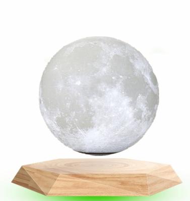 China 360 spining magnetic levitation floating 3D moon lamp light for gift ,6inch night light for sale