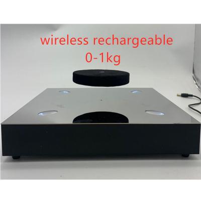 China wireless rechargeable square base magnetic levitation floating 1KG bottle shoes display with 35mm levitation gap for sale