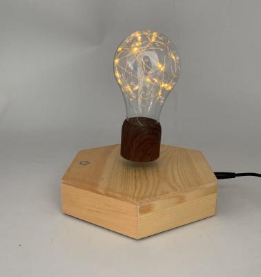 China wooden base magnetic levitation lamp light led bulb for gift toys decoration for sale