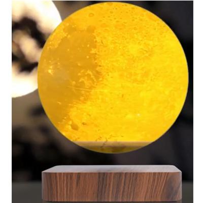 China square base magnetic levitation floating bottom moon lamp 3d Printing 6inch for christmas gift for sale