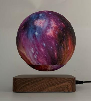 China 360 rotating magnetic levitation stary moon lamp light 6inch for home decor and gift for sale