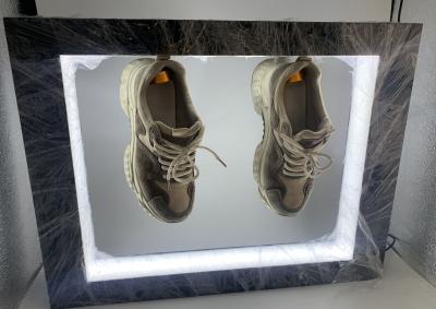 China NEW magnetic levitation floating double shoes display racks for sale