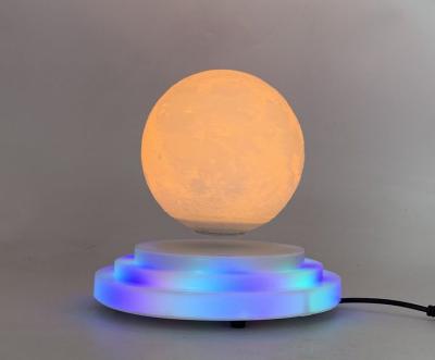 China PA-1021M 6inch led light base magnetic levitation floating 3D moon lamp light bulb for sale