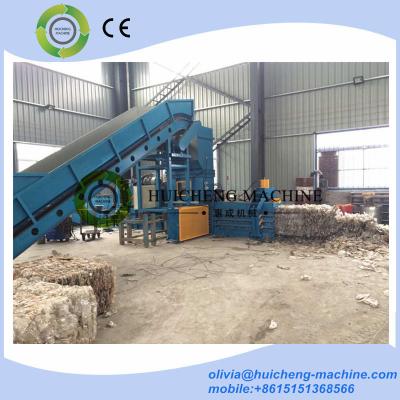 China automatic horizontal hay baling press machine/waste carton box corrugated case plastic film PET bottle wrapping machine for sale