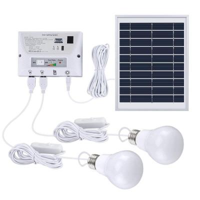 China Solar Power System Lighting System Outdoor/Home Solar Portable Light Kit For Home With Solar Panel Controller And Cable For Indoor for sale