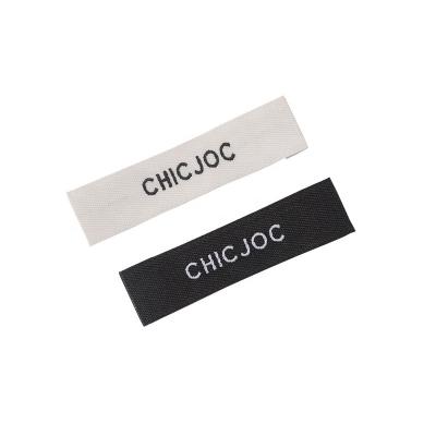 China Washable Custom high quality textil patch woven label for clothes bags shoes hats for sale