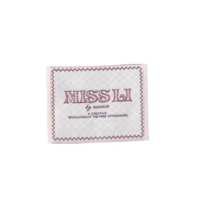 China Washable Factory Custom wholesale high density patch private woven label for clothes bags shoes hats garment for sale