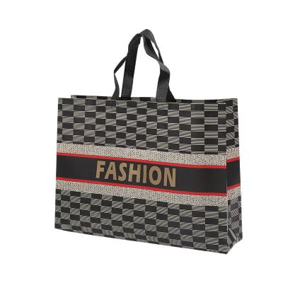 China Direct Wholesale Fashion Laminated Nonwoven Bag Handled Logo Clothing Bag Portable Factory Custom Shopping Non Woven Bag for sale