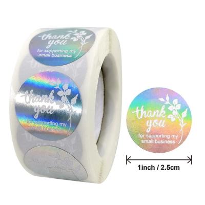 China Barcode Laser 3D Reflective Round Holographic Logo Sticker Waterproof Foil Label for sale