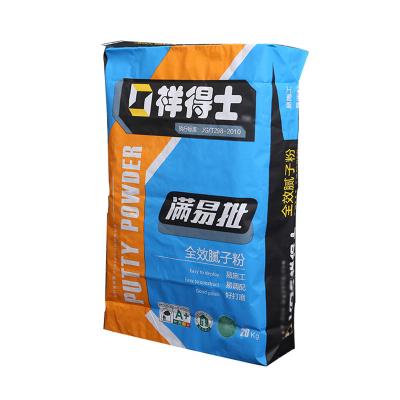 China Custom Recyclable Impact Resistance Polypropylene 25kg Sack Cement Valve Bag For Packing Cement/Costruction Hardware/Putty Power for sale