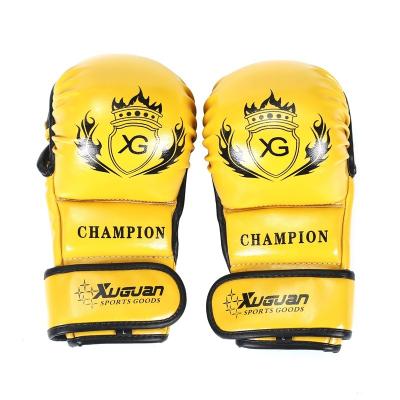 China High Quality Men's PU Leather Boxing Gloves Universal Training Pro Odd Muttahida Majlis-e-Amal Trainer Custom Boxing Gloves OEM Logo Real Leather Design for sale