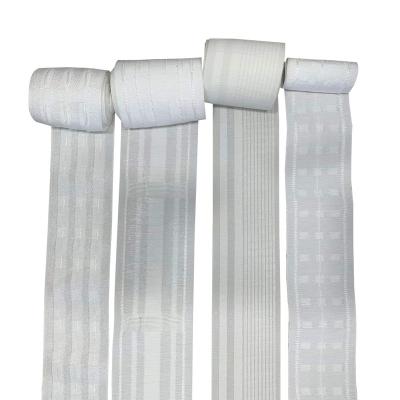 China 2022 New Style Polyester Hang Curtain 100% Sheer Pleat Curtain Rise Transitional Sash For Curtain Grommet Tape for sale