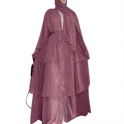 China Polyester Turkey Woman Muslim Fashion Eid Solid Color Modest Khimar Hijab Abaya for sale