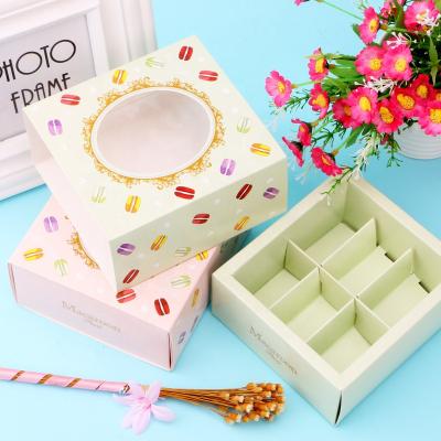 China Disposable Custom Rectangular Macarone Gift Dessert Box Luxury Packaging Box for sale