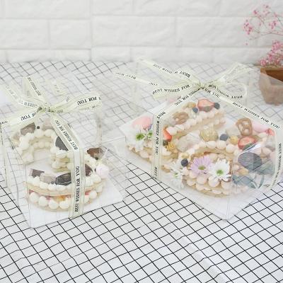 China Recyclable Custom Luxury Clear Transparent Digital Gift Cake Packing Crate Box for sale