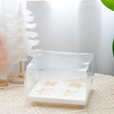 China Recyclable Custom Transparent Cupcake Box Packaging Dessert Dessert Muffin Baking Cupcake Boxes Clear for sale