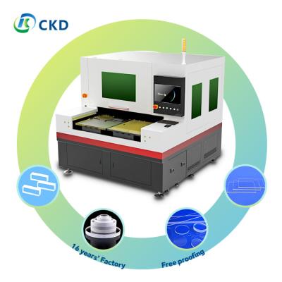 China OPC Supported Industrial Laser Glass Cutting Machine with Heavy Duty Wheels for sale