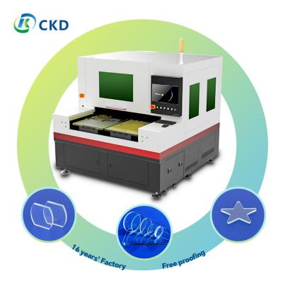 China 30-90 Watt CNC-Glaslaslaserschneidemaschine mit HTI-Steuerung Blaues Glas Doppelschnitt ≤19 mm zu verkaufen