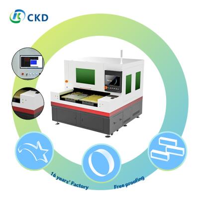 중국 부피 유리 처리 단순화 초고속 피카 두 번째 레이저 유리 절단 기계 ± 2μm 위치 정밀도 판매용