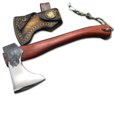 China Niman Unrated Ax Outdoor Portable Hack Ax With Leather Sheath 65 Carbon Steel Camping Hunting Household Practical Universal Axes for sale