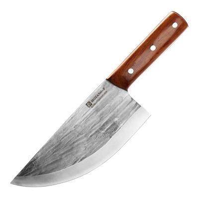 China Stocked Fashion 5Cr15MoV Professional Forged Kitchen Hammered Boning Knife, Butcher Knife With Rosewood Wood Handle for sale