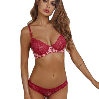 China Wholesale hot sexy pump women sexy underwear leopard push up bra and panties for women for sale