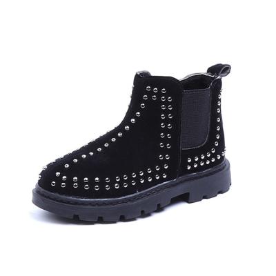 China New Autumn Winter Children's Martin Boots Fashion Kids Girls Boys Anti-slippery rivet rock booties for sale