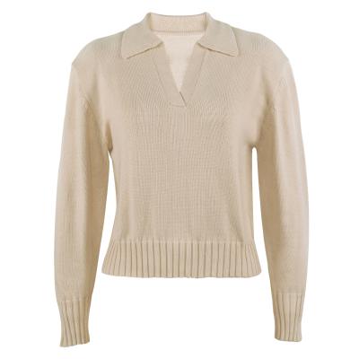 China Anti-wrinkle pure color all-match knitted loose sweater fashion casual sweater for sale