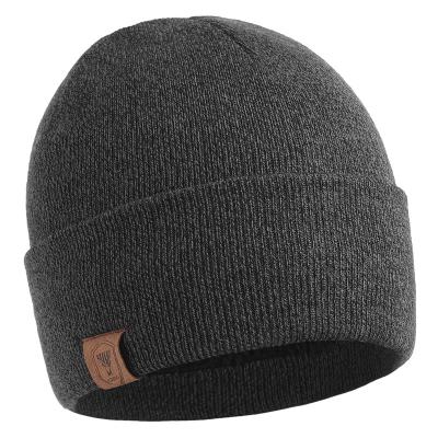 China COMMON OZERO winter beanie for men and women cold weather thermal fleece striped knit hat warm cuffed stocking cap for sale