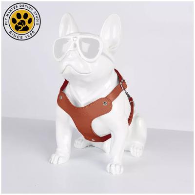 China SinSky Dropshipping Genuine Leather Dog Harness Adjustable Custom Cow Eco-Friendly Made Factory Sustainable Real Goods Luxury for sale