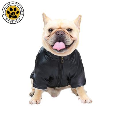 China New Winter British Waterproof Pet Dog Master Viable Master Style Dog Coat Dog Sweater Medium Thickened Leather Pet Jacket Small for sale