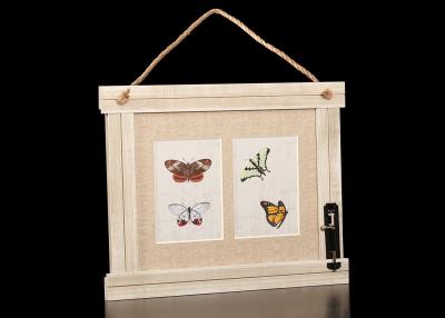 China Two 5”x7” Multi Openings Wooden Collage Frames With Metal Decoration Hung By Rope for sale