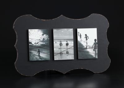 China Three 4x6 Openings Wall Hanging Photo Frames , decorative wall picture frames for sale