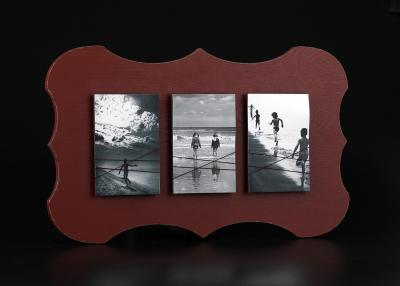 China Drie Multi 4“ x6“ Hangende de Fotokaders van de Openingenmuur in Plattelander verontrustten het Rode Eindigen Te koop