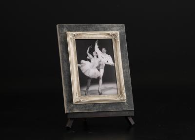 China Wooden Tabletop Photo Frames , Antique Black And Silver small wooden picture frames for sale