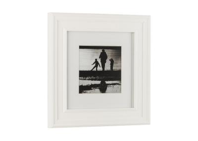 China Single Opening 5”x5” Matted MDF Gallery Photo Frame In Solid Matte White for sale