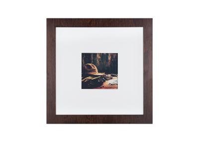 China One Large Single Opening 25x25cm Wood Gallery Frames In Antique Washed Brown for sale