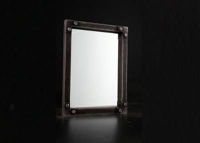 China Decorative Wooden Mirror With Rivets On Four Corners , Contemporary Wooden Mirrors for sale